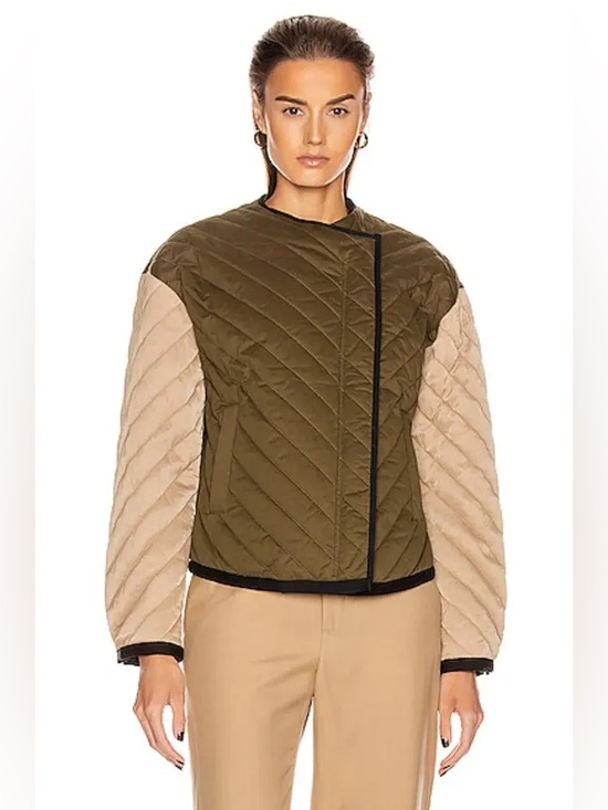 Frame Denim Jackets & Blazers - Frame Denim Colorblock Utility Jacket In Green See Measurements